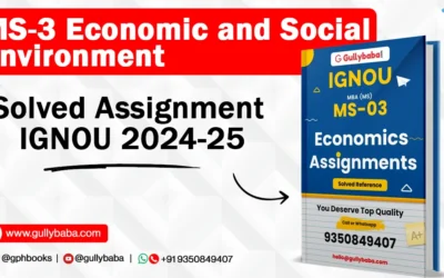 MS-3 Economic and Social Environment Solved Assignment IGNOU 2022-23