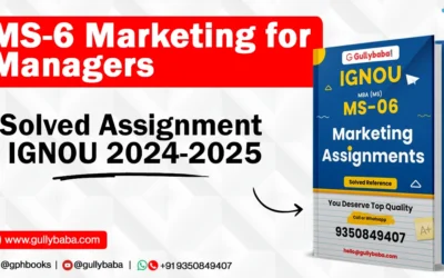 MS-6 Marketing for Managers Solved Assignment IGNOU 2022-2023