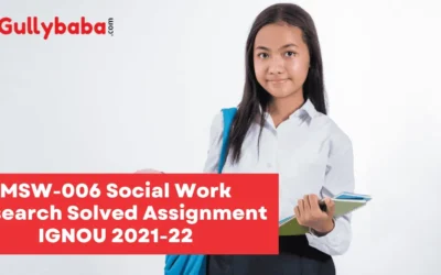 MSW-006 Social Work Research Solved Assignment IGNOU 2022-23