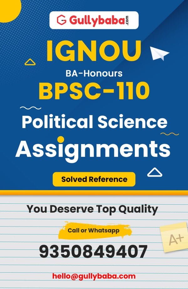 BPSC-110 Assignment