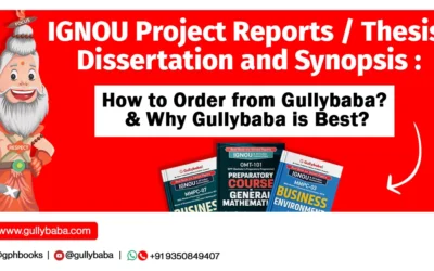 IGNOU Project Reports / Thesis / Dissertation and Synopsis – How to Order from Gullybaba? and Why Gullybaba is Best?