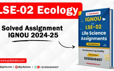 LSE-02 Ecology Solved Assignment IGNOU 2021-2022