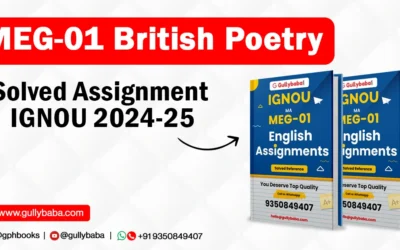 MEG-01 British Poetry Solved Assignment IGNOU 2022-23