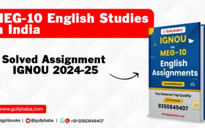 MEG-10 English Studies in India Solved Assignment IGNOU 2022-23