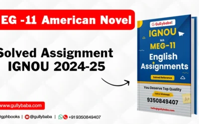 MEG-11 American Novel Solved Assignment IGNOU 2022-23