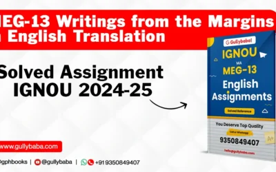 MEG-13 Writings from the Margins in English Translation Solved Assignment IGNOU 2022-23