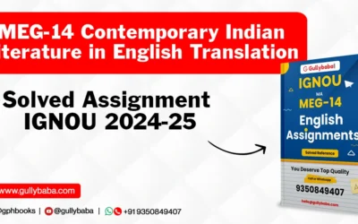 MEG-14 Contemporary Indian Literature in English Translation Solved Assignment IGNOU 2022-23