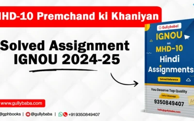 MHD-10 Premchand ki Khaniyan Solved Assignment IGNOU 2022-23