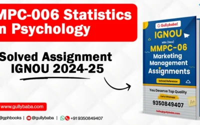 MPC-006 Statistics in Psychology Solved Assignment IGNOU 2022-23