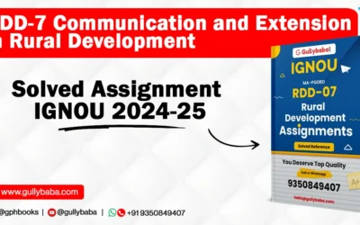 RDD-7 Communication and Extension in Rural Development Solved Assignment IGNOU 2022-23