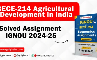 BECE-214 Agricultural Development in India Solved Assignment IGNOU 2022-23