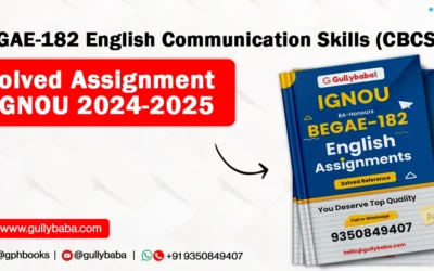 BEGAE-182 English Communication Skills (CBCS) Solved Assignment IGNOU 2022-23