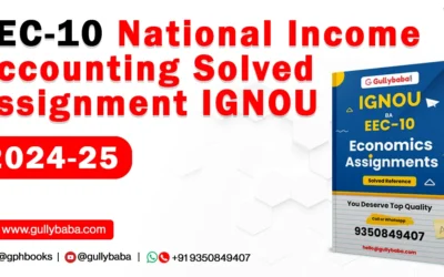 EEC-10 National Income Accounting Solved Assignment IGNOU 2022-23