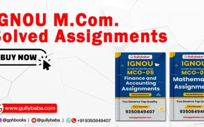 IGNOU M.Com. Solved Assignments