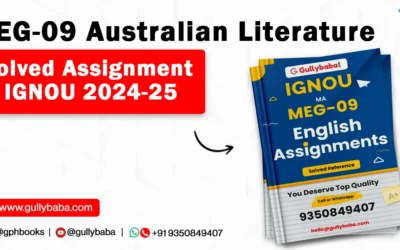 MEG-09 Australian Literature Solved Assignment IGNOU 2022-23