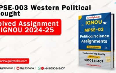 MPSE-003 Western Political Thought Solved Assignment IGNOU 2022-23