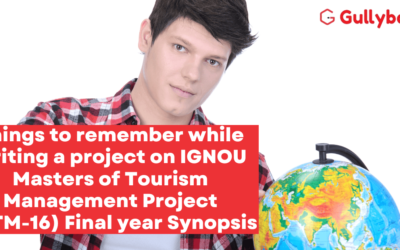 Things to remember while writing a project on IGNOU Masters of Tourism Management Project (MTM-16 / MTTM-16) Final year Synopsis