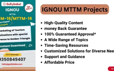 Important Points & Guidelines to Remember While Drafting Your IGNOU MTTM Project