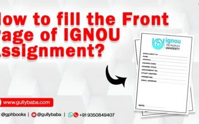 How to fill the Front Page of IGNOU Assignment?