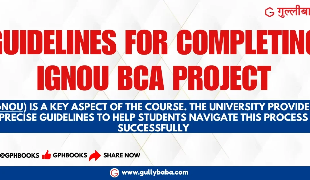 Guidelines for Completing IGNOU BCA Project