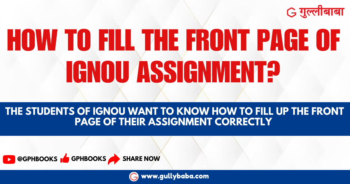 guidelines of ignou assignment