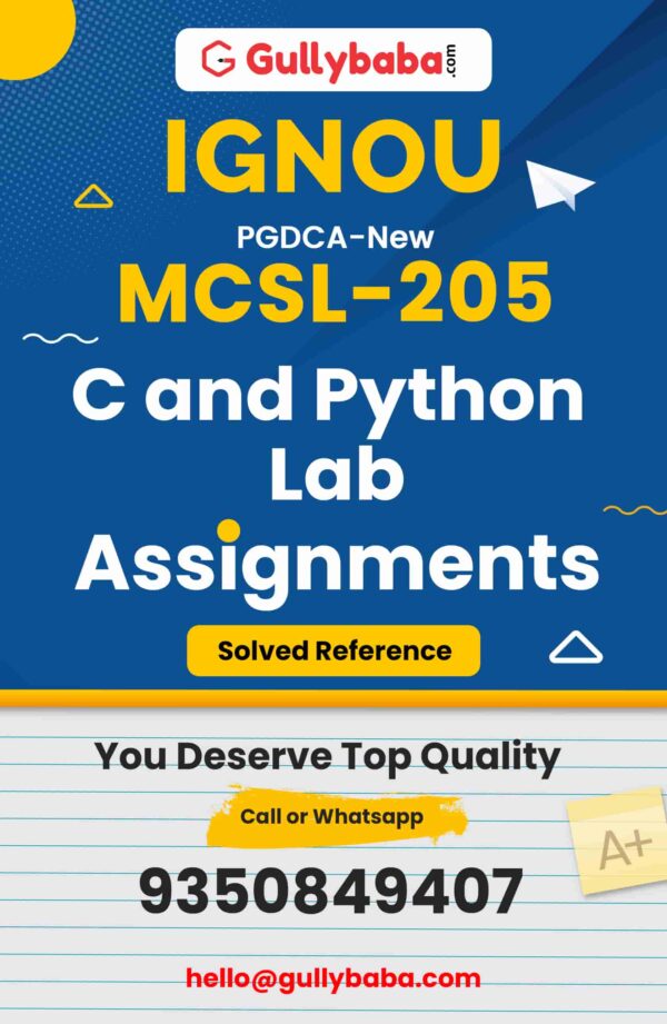 MCSL-205 Assignment