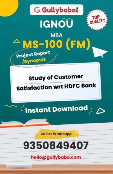 MS-100-FM-Study-of-Customer-Satisfaction-wrt-Hdfc-Bank