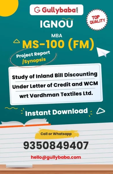 MS-100-FM-Study-of-Inland-Bill-Discounting-Under-Letter