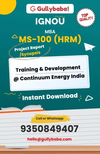 MS-100-HRM-Training-Development-Continum-Energy-India