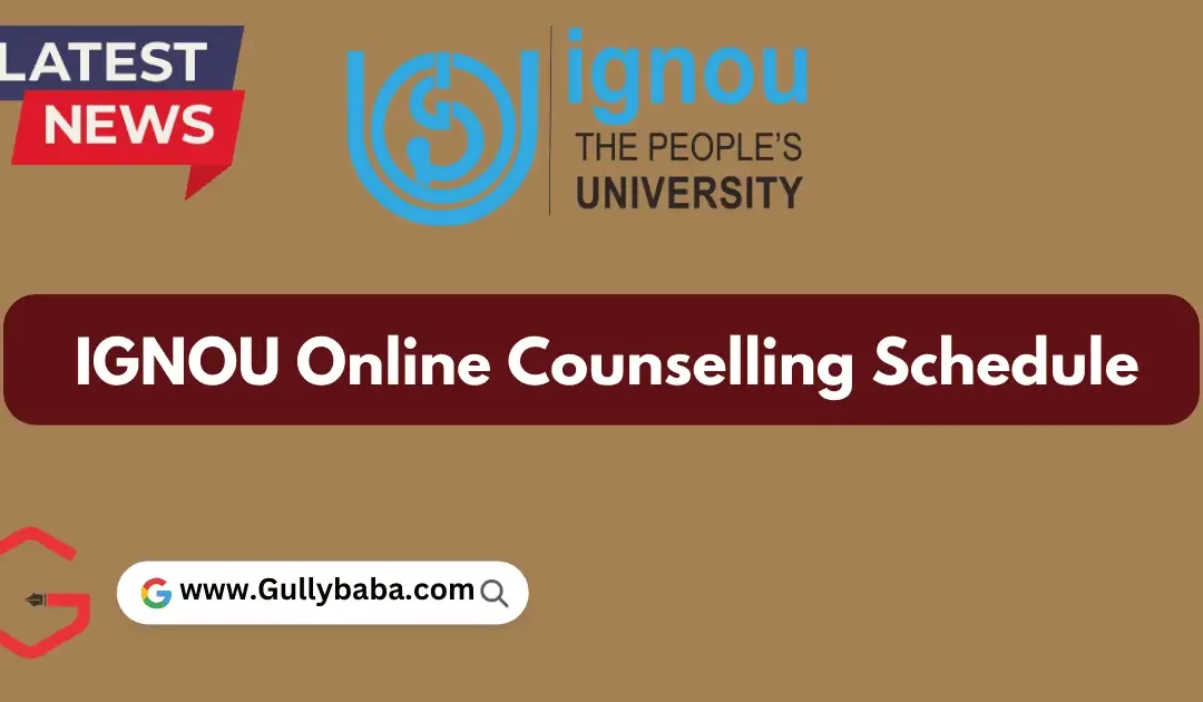 IGNOU Online Counselling Schedule