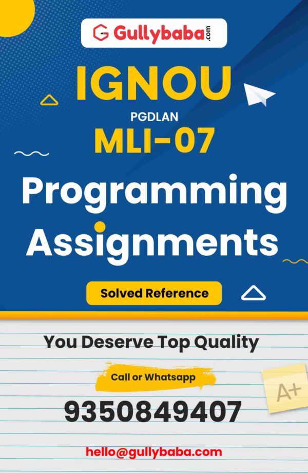 MLI-07 Assignment