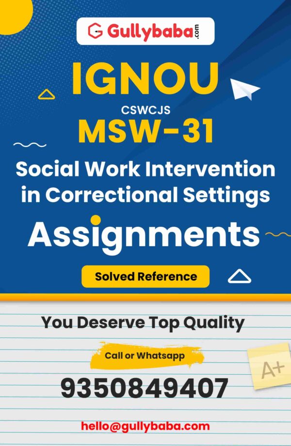 MSW-31 Assignment