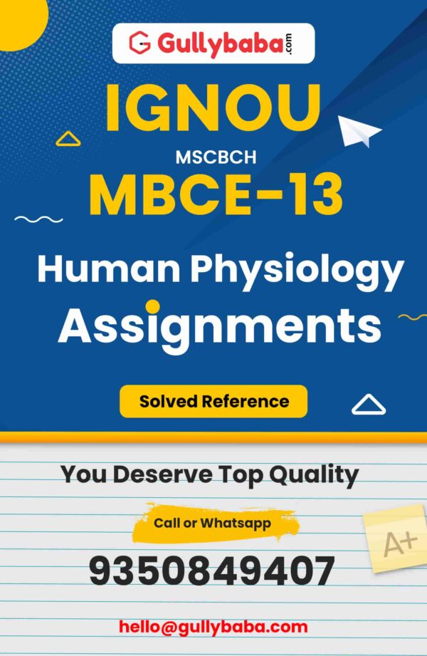 MBCE-13 Assignment