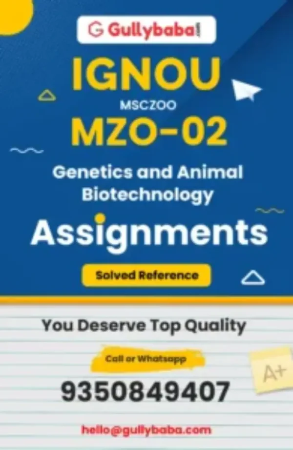 MZO-02 - Genetics and Animal Biotechnology