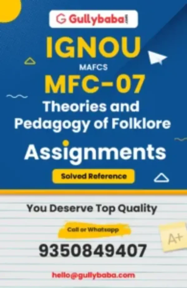 MFC-07 Theories and Pedagogy of Folklore