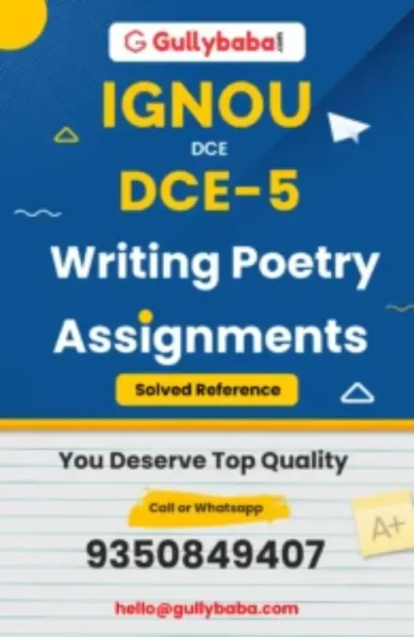 DCE-5 Writing Poetry