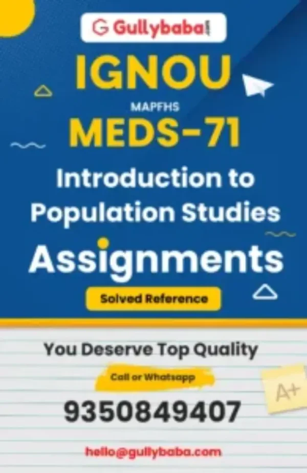 MEDS-71 Introduction to Population Studies