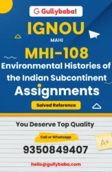 MHI-108: Environmental Histories of the Indian Subcontinent