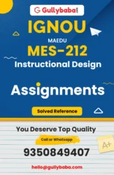 IGNOU Solved Assignments of MES-212