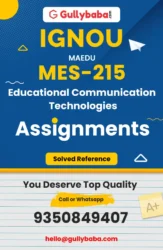 IGNOU Solved Assignments of MES-215