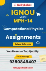 MPH-14 IGNOU Solved Assignments